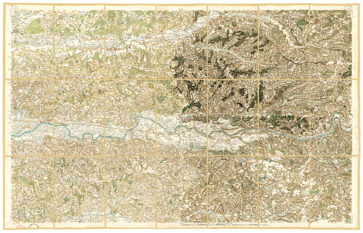 Détail de la carte de Cassini, Bergerac, édition d'art