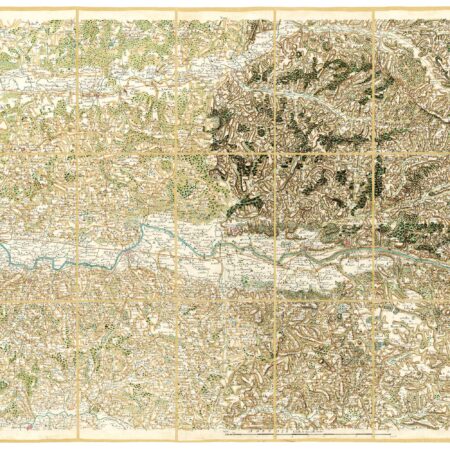 Détail de la carte de Cassini, Bergerac, édition d'art