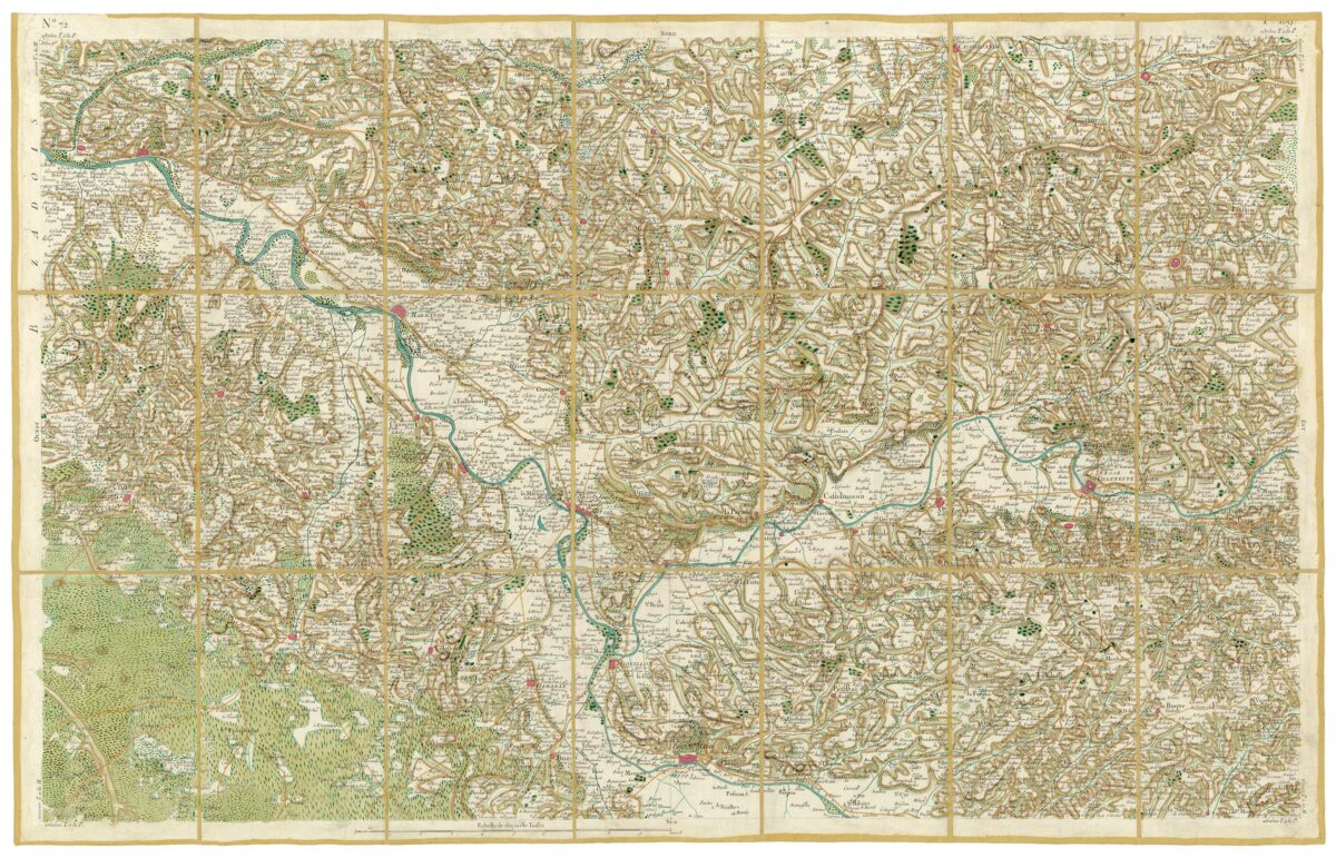 Détail de la carte de Cassini, Castillonez – Villeneuve – La Réole, édition d'art