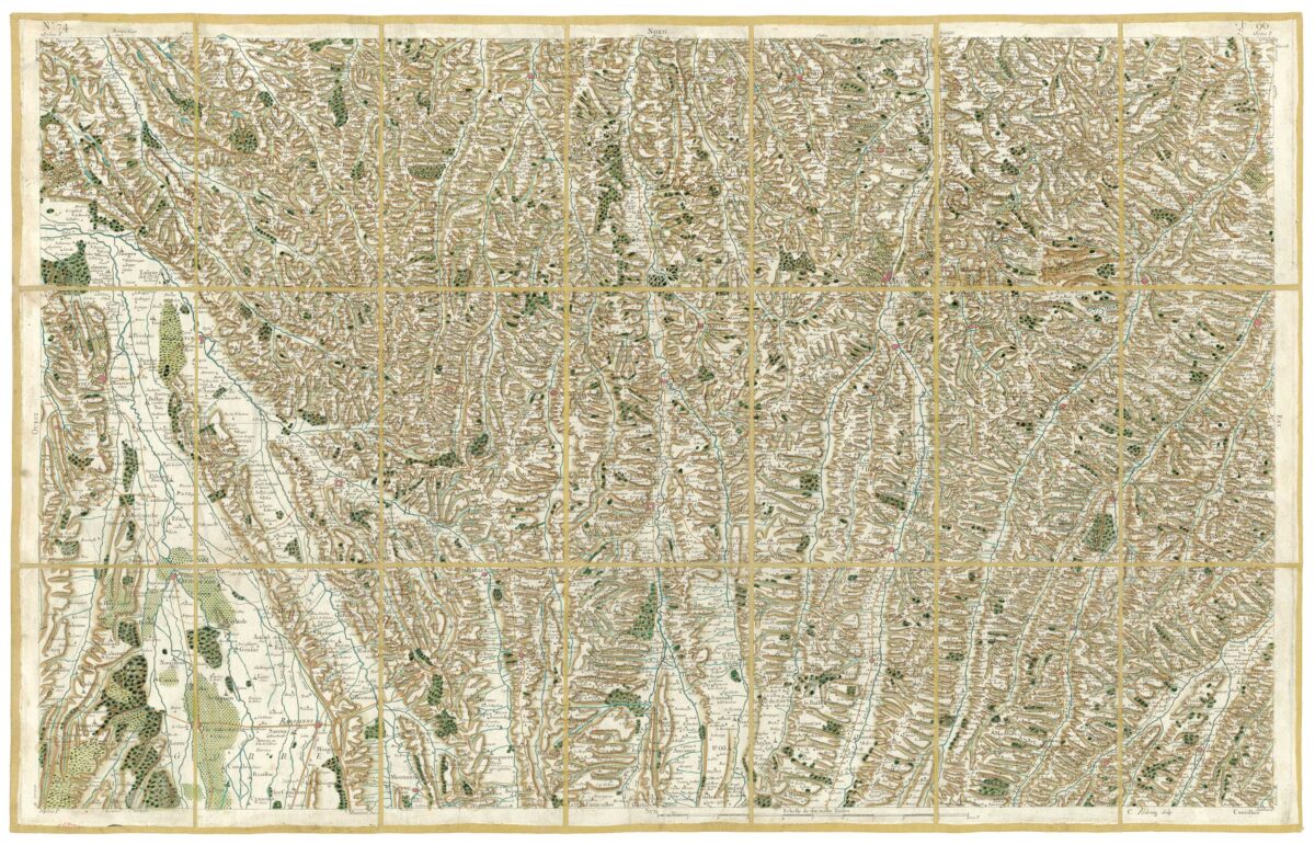 Détail de la carte de Cassini, Auch, édition d'art