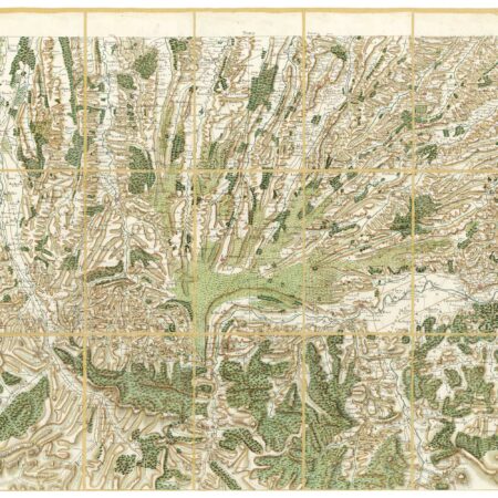Détail de la carte de Cassini, Tarbes, édition d'art