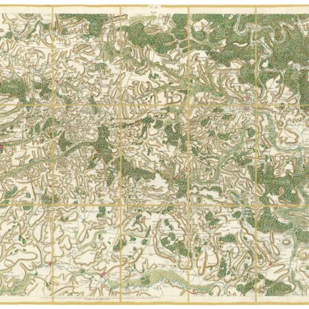 Détail de la carte de Cassini, Mézières – Sedan, édition d'art