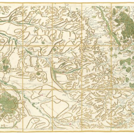 Détail de la carte de Cassini, Reims, édition d'art