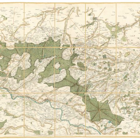 Détail de la carte de Cassini, Orléans, édition d'art