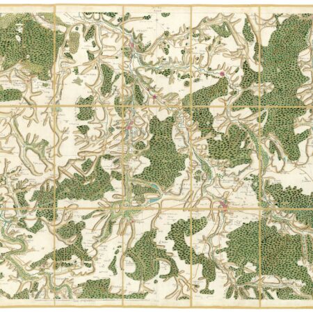 Détail de la carte de Cassini, Tonnerre, édition d'art