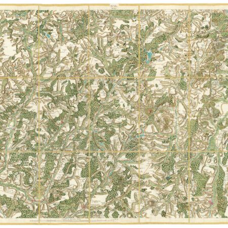 Détail de la carte de Cassini, Chalon-sur-Saône, édition d'art