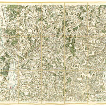 Détail de la carte de Cassini, Mâcon, édition d'art