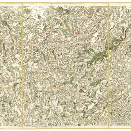 Détail de la carte de Cassini, Saint-Étienne - Saint-Marcellin, édition d'art