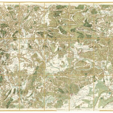 Détail de la carte de Cassini, Nîmes, édition d'art