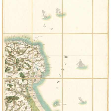 Détail de la carte de Cassini, La Hougue, édition d'art