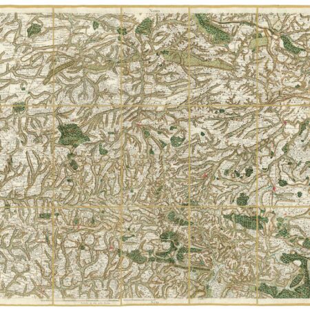 Détail de la carte de Cassini, Vire – Avranches, édition d'art