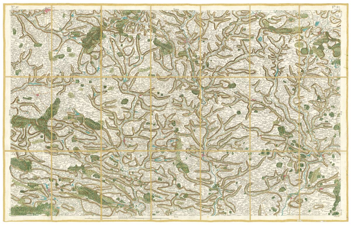 Détail de la carte de Cassini, Laval, édition d'art