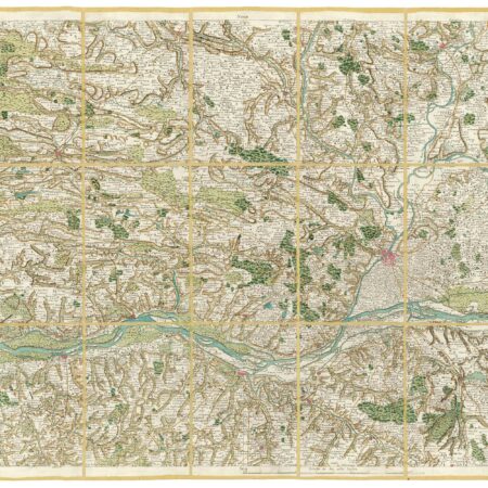 Détail de la carte de Cassini, Angers, édition d'art