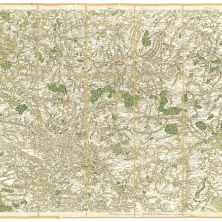Détail de la carte de Cassini, Mortagne, édition d'art