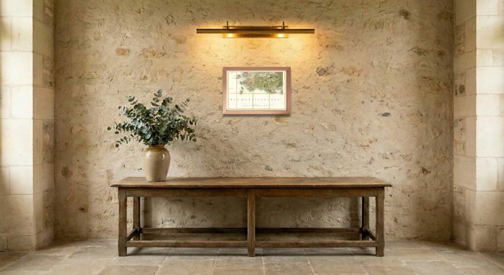 Encadrement classique en chêne clair pour carte de Cassini - Feuille 124 - Marseille