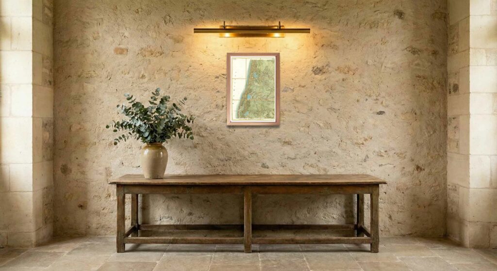 Encadrement classique en chêne clair pour carte de Cassini - Feuille 138 - Vieux-Boucau