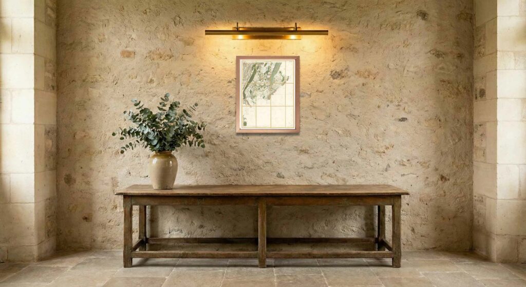 Encadrement classique en chêne clair pour carte de Cassini - Feuille 147 - Genève – Gex