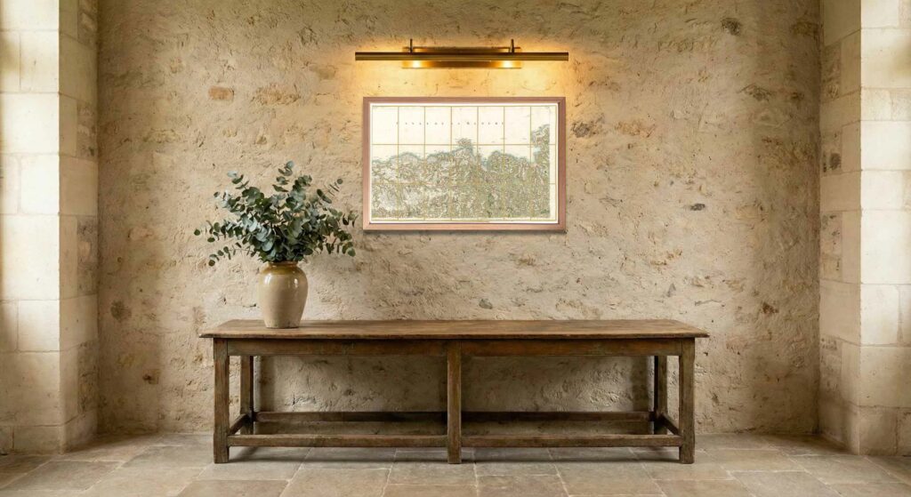 Encadrement classique en chêne clair pour carte de Cassini - Feuille 170 - Saint-Pol-de-Léon