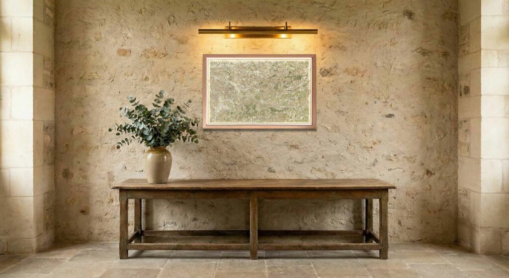 Encadrement classique en chêne clair pour carte de Cassini - Feuille 18 - Castres