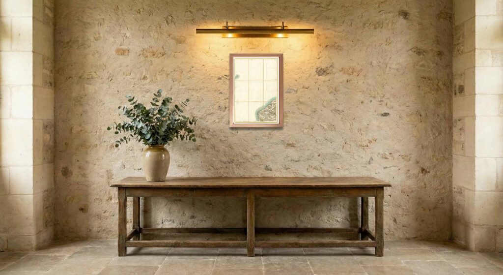 Encadrement classique en chêne clair pour carte de Cassini - Feuille 21 - Ambleteuse - Calais