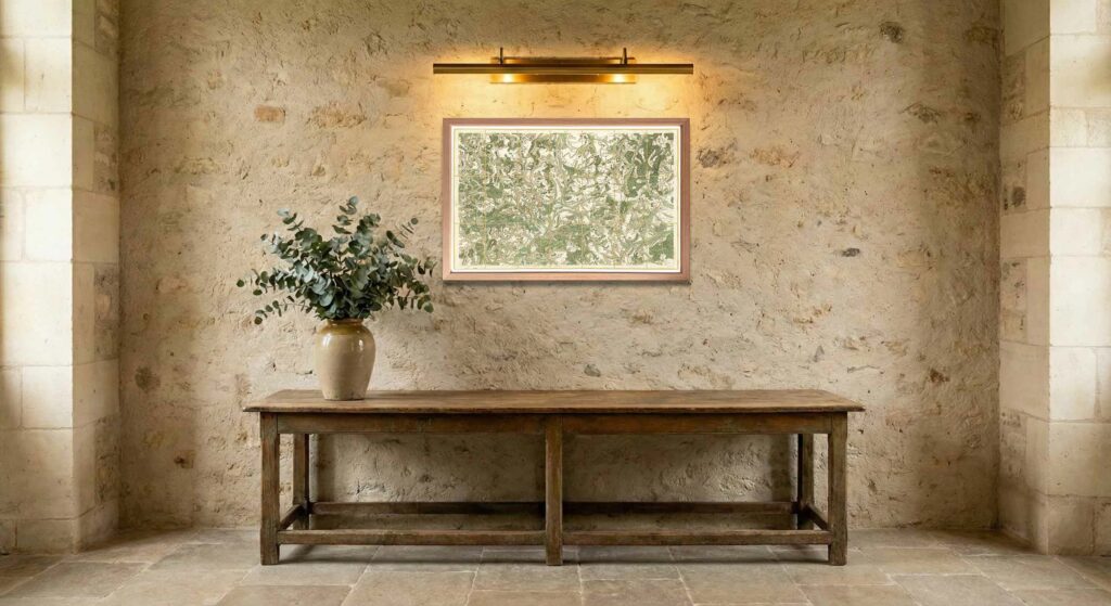 Encadrement classique en chêne clair pour carte de Cassini - Feuille 84 - Autun