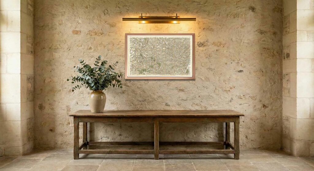 Encadrement classique en chêne clair pour carte de Cassini - Feuille 89 - Chalon-sur-Saône