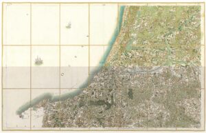 Comparaison avant-après de la restauration d’art d’une feuille de Cassini : nettoyage des altérations du temps et restitution de la profondeur chromatique originale.