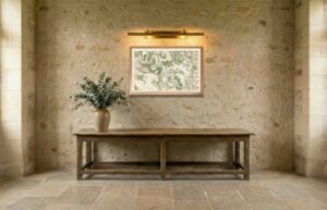 Encadrement classique en chêne clair pour carte de Cassini