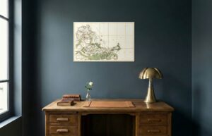 Tirage d'art carte de Cassini restauration numérique haute définition